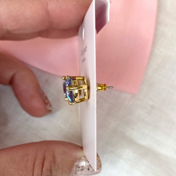 ✨Host Pick✨ NWT Kate Spade ♠️ Rise And Shine Stud Earrings in Aquamarine / Blue - Picture 4 of 10